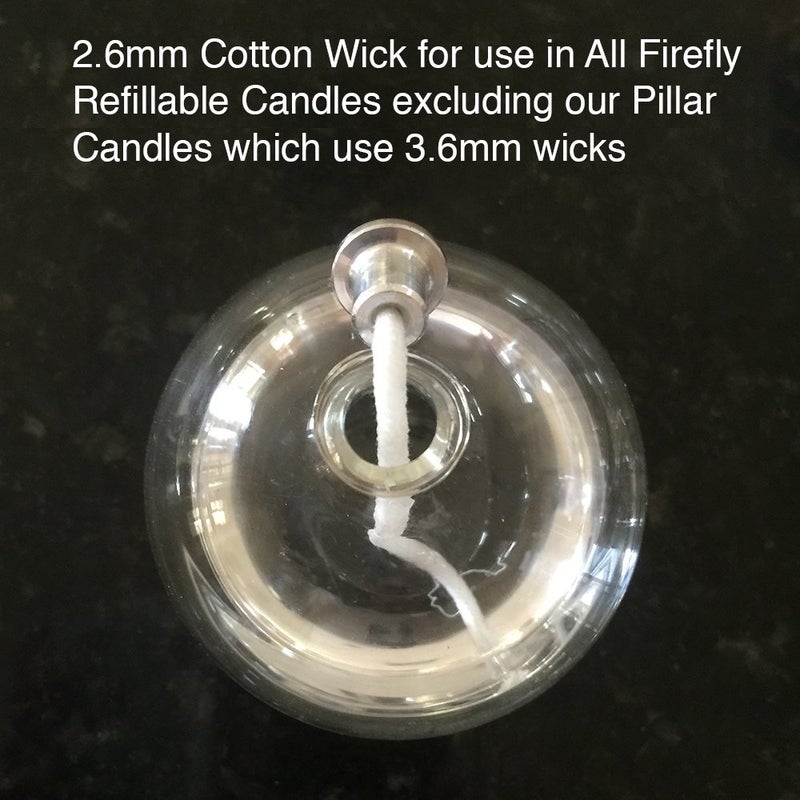 Firefly Brand - 5 Feet of 2.6mm Braided Eco Cotton Replacement Wick for Oil Lamps and Candles for Round Wick Holders - Image 2